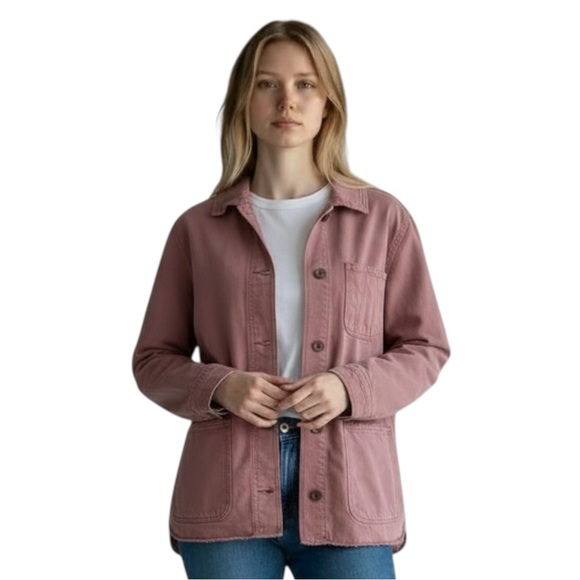 Old Navy Jackets & Blazers - OLD NAVY Dusty Pink Cotton Oversized Barn Coat Size XXL